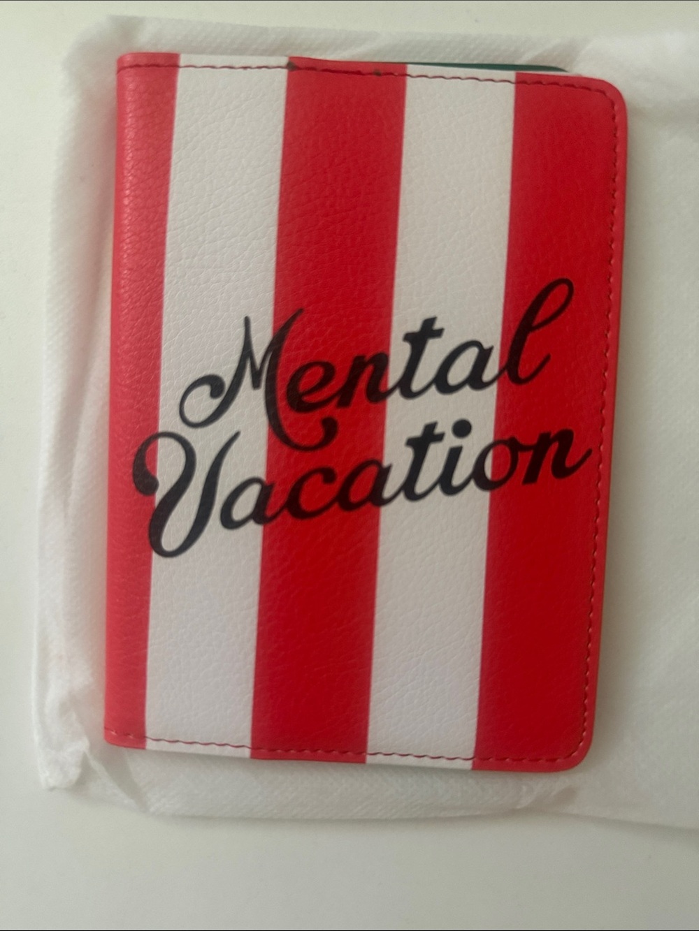 ban.do Red and White Striped "Mental Vacation" Wallet